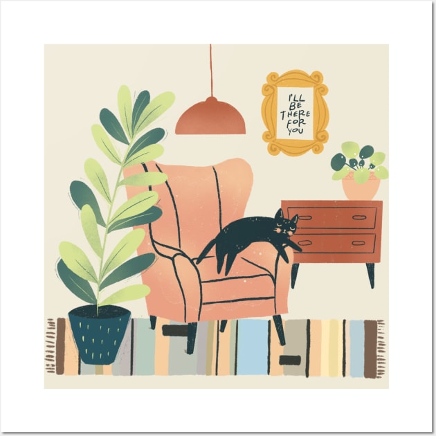 Sofa & Plants Wall Art by Rania Younis